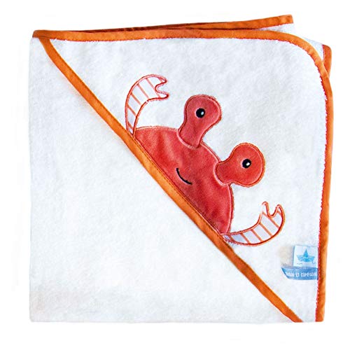 Doudou et Compagnie DC3662 - Capa de baño para bebé (80 x 80 cm), diseño de cangrejo