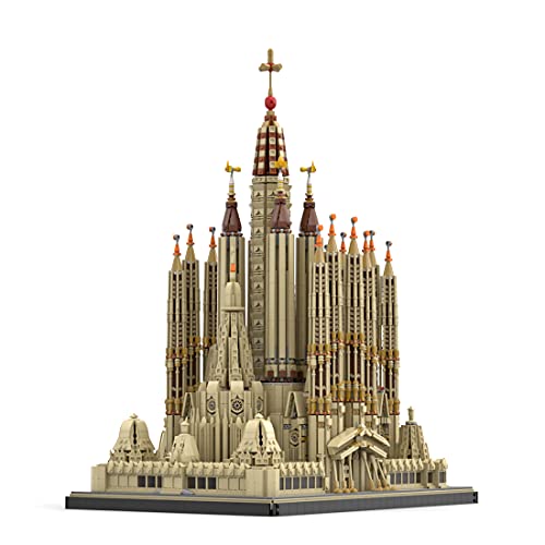 Dr.Bricks Arquitectura España Barcelona Sagrada Familia Catedral Católica Modelo de Edificio, MOC-65795 por Jeongwon Lee, Edificio famoso Mundial Compatible con LEGO Architecture - 10083 Pcs