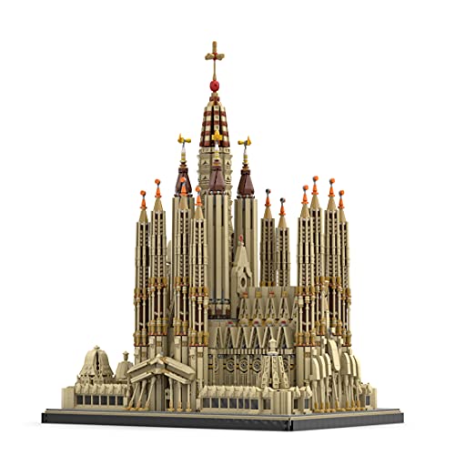 Dr.Bricks Arquitectura España Barcelona Sagrada Familia Catedral Católica Modelo de Edificio, MOC-65795 por Jeongwon Lee, Edificio famoso Mundial Compatible con LEGO Architecture - 10083 Pcs