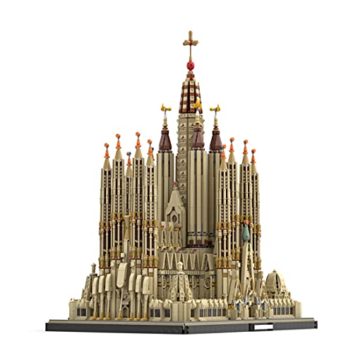 Dr.Bricks Arquitectura España Barcelona Sagrada Familia Catedral Católica Modelo de Edificio, MOC-65795 por Jeongwon Lee, Edificio famoso Mundial Compatible con LEGO Architecture - 10083 Pcs