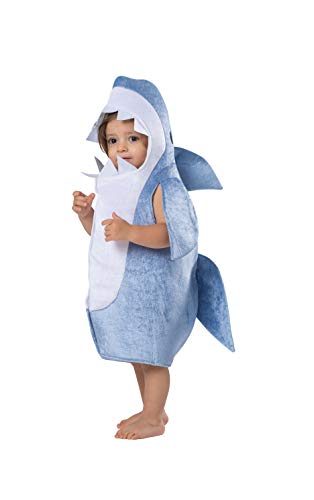 Dress Up America- Costume d'enfant Requin Bleu Ciel Tiburón, Color White Blue, Talla 4-6 años (Cintura: 71-76, Altura: 99-114 cm) (768-S)