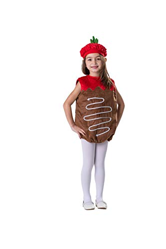 Dress Up America Disfraz de Fresa bañado en Chocolate, Multi, Talla 3-4 años (Cintura: 66-71, Altura: 91-99cm) Unisex niños