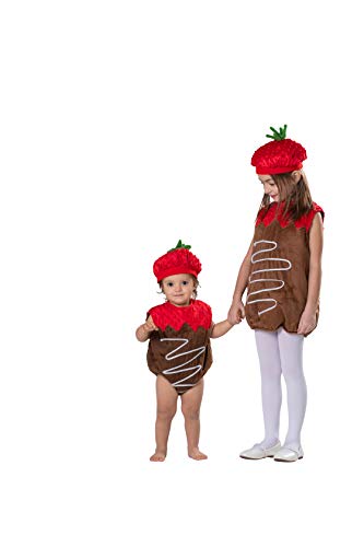 Dress Up America Disfraz de Fresa bañado en Chocolate, Multi, Talla 3-4 años (Cintura: 66-71, Altura: 91-99cm) Unisex niños