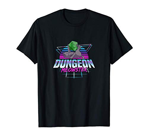 Dungeon Meowster Cute Cat Gaming Camiseta