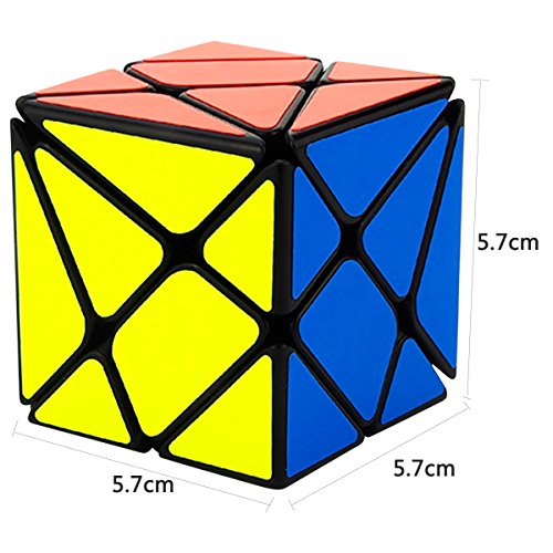 EASEHOME Pescado Speed Magic Puzzle Cube, FishRompecabezas Cubo Mágico PVC Pegatina para Niños y Adultos, Negro