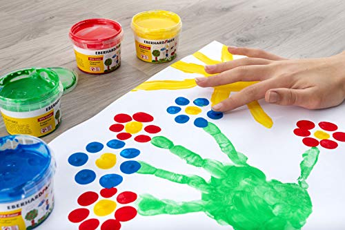 Eberhard Faber 578606 - Juego de pintura de dedos EFA Color con 6 botes de pintura de 40 ml cada uno, de secado rápido y lavable, para mezclar y pintar de forma creativa