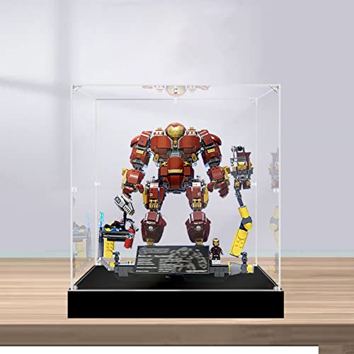 EcoGo Estuche de acrílico para LEGO Marvel Super Heroes 76105 The Hulkbuster, caja de exhibición a prueba de polvo para modelos coleccionables (no incluye modelo)