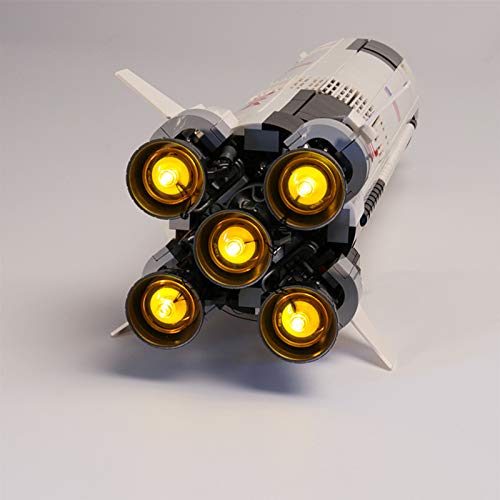 EcoGo Juego de luces LED para Lego NASA Apollo Saturn V, modelo de bloques de construcción – Kit de luz compatible con Lego 21309 (no incluye el modelo)