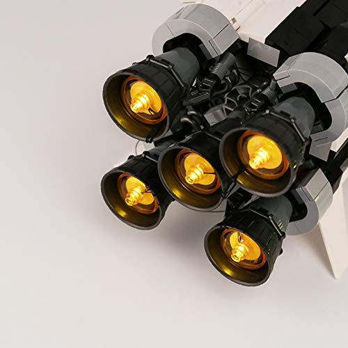 EcoGo Juego de luces LED para Lego NASA Apollo Saturn V, modelo de bloques de construcción – Kit de luz compatible con Lego 21309 (no incluye el modelo)