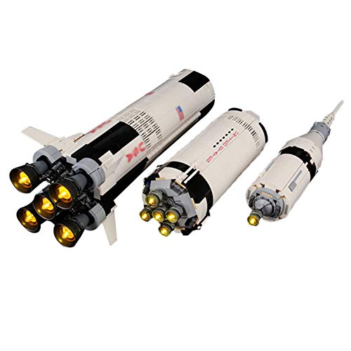 EcoGo Juego de luces LED para Lego NASA Apollo Saturn V, modelo de bloques de construcción – Kit de luz compatible con Lego 21309 (no incluye el modelo)