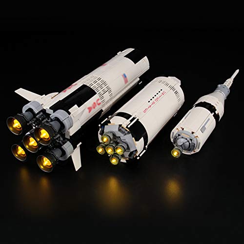 EcoGo Juego de luces LED para Lego NASA Apollo Saturn V, modelo de bloques de construcción – Kit de luz compatible con Lego 21309 (no incluye el modelo)