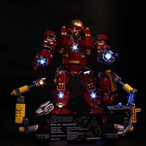 EcoGo Kit de iluminación LED para Lego Marvel Super Heroes 76105 El modelo de bloque de construcción Hulkbuster (no incluye modelo Lego)