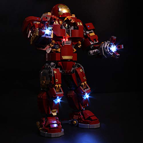 EcoGo Kit de iluminación LED para Lego Marvel Super Heroes 76105 El modelo de bloque de construcción Hulkbuster (no incluye modelo Lego)