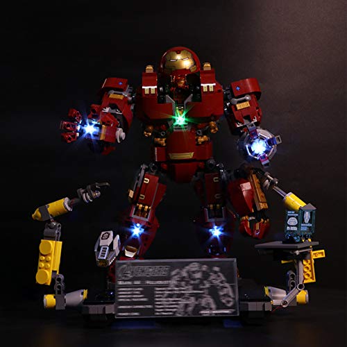 EcoGo Kit de iluminación LED para Lego Marvel Super Heroes 76105 El modelo de bloque de construcción Hulkbuster (no incluye modelo Lego)