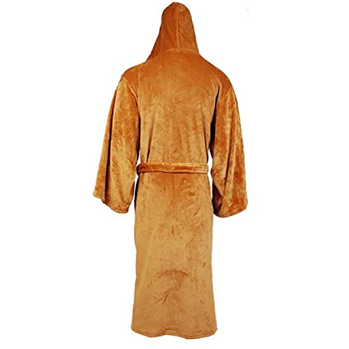 EElabper 1 Unid Jedi Knight Robe Fleece Throes Star Wars Bath Robe Cosplay Disfraz Set para Hombre Y Mujeres (l, Marrón)