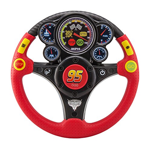 EKids The Movie Lightning Mcqueen Cars 3 Kids Volante Rev N' Roll con discurso, Efectos de Sonido y Luces LED (CR-155.EEv7)