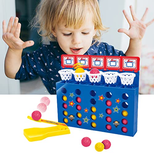 Eksesor Juego De Tiro De Baloncesto para NiñOs, Mini Juego De Tiro De Baloncesto, Juego De Enlace De Salto, Juego De Mesa Interactivo Juego Familiar, Juguete De Baloncesto con Dedos