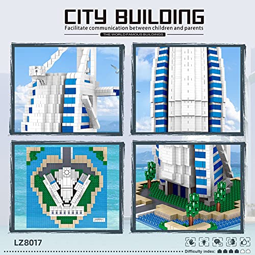 El Hotel Burj Al Arab de Dubái Bloques de Construcción (2511PCS) Juguetes de la Serie World'S Great Architecture - Regalo para Niños y Adultos