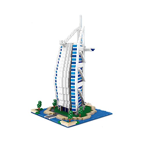 El Hotel Burj Al Arab de Dubái Bloques de Construcción (2511PCS) Juguetes de la Serie World'S Great Architecture - Regalo para Niños y Adultos