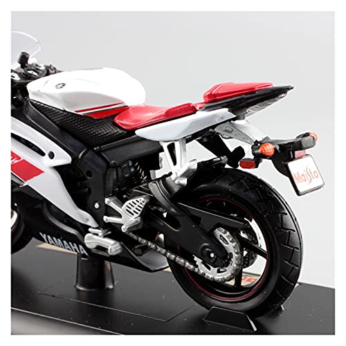 El Maquetas Coche Motocross Fantastico 1/18 para Yamaha YZF-R6 Motocicleta Superdeportiva Carrera Metal Diecast Bicicleta Modelo Coche Motor Juguete Moto Locomotora Regalos Juegos Mas Vendidos