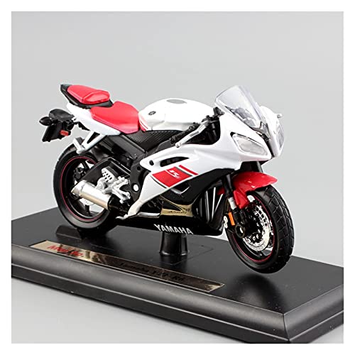 El Maquetas Coche Motocross Fantastico 1/18 para Yamaha YZF-R6 Motocicleta Superdeportiva Carrera Metal Diecast Bicicleta Modelo Coche Motor Juguete Moto Locomotora Regalos Juegos Mas Vendidos