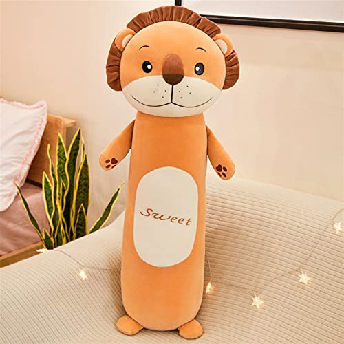 ELKeyko 90 cm Encantador cojín Almohada Embarazada para Embarazo Suave león/Rana/Mono/Conejo Peluche de Peluche de Peluche de Peluche para casa Lindo decoración Regalos (Color : Lion 90cm)