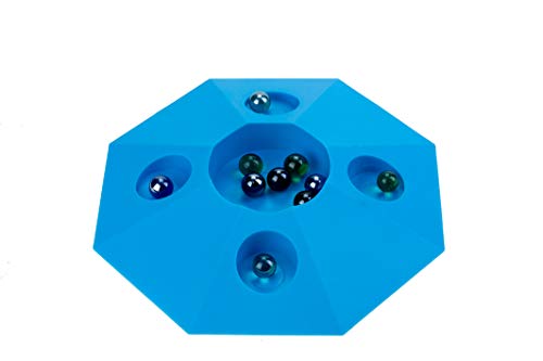 Engelhart – 502002 - Juego 6 canicas con Plato – 22 cm (Azul)