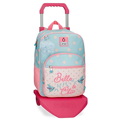 Enso Belle and Chic Mochila con Carro Multicolor 28,5x38x12 cms PVC 12.77L