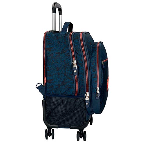 Enso Monsters Mochila 4 Ruedas Azul 32x44x21 cms Poliéster 29.57L