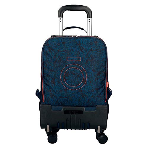 Enso Monsters Mochila 4 Ruedas Azul 32x44x21 cms Poliéster 29.57L