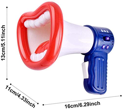 EPRHAY Juguete cambiador de voz, amplificador de voz de cuernos de labios, trompeta de grabación, micrófono, juguetes, megáfono para niños, juguete de broma, sonido de grabación, altavoz