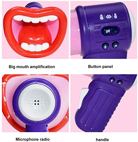 EPRHAY Juguete cambiador de voz, amplificador de voz de cuernos de labios, trompeta de grabación, micrófono, juguetes, megáfono para niños, juguete de broma, sonido de grabación, altavoz