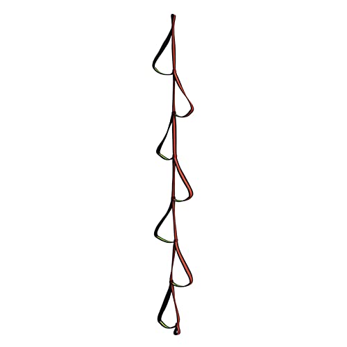 Escalera Plegable,Escalera De Cuerda, Escalada NiñOs Columpios Infantiles Jardin Columpio Arbol Rocodromo, Apto para Exteriores, árboles, Valla de Juegos Parque Infantil Slackline(Color:Red,Size:Hei