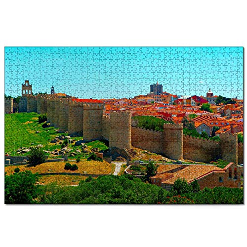 España Las murallas de Ávila Rompecabezas para Adultos, 1000 Piezas de Madera, Regalo de Viaje, Recuerdo, 30x20 Pulgadas