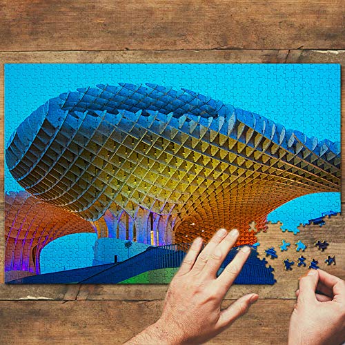 España Metropol Parasol Sevilla Puzzle 1000 Piezas para Adultos Familia Rompecabezas Recuerdo Turismo Regalo