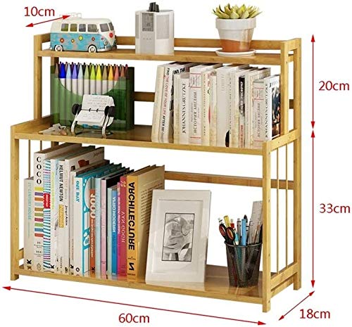 Estantería de libros modernos Mostrar estante con, librería y estantería de 3 niveles, escritorio de estantería Simple estante de almacenamiento pequeño estantería de escritorio de estantería