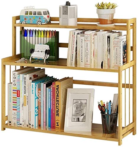 Estantería de libros modernos Mostrar estante con, librería y estantería de 3 niveles, escritorio de estantería Simple estante de almacenamiento pequeño estantería de escritorio de estantería