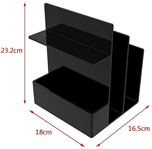 Estanterías de libros modernos Mostrar estante con, librería y estantería, escritorio de estantería Rack de almacenamiento simple Pequeño librería de estantería de escritorio ( Color : Negro )