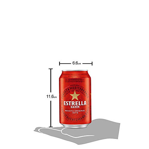 Estrella Damm Cerveza - Pack de 12 Latas 33cl