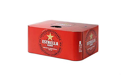 Estrella Damm Cerveza - Pack de 12 Latas 33cl