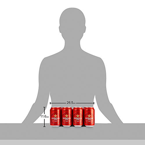 Estrella Damm Cerveza - Pack de 12 Latas 33cl