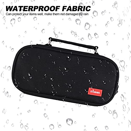 Estuche Escolar de Gran Capacidad, Estuche de Lápices con 3 Compartimentos, Bolsa de Lápiz Portable Estuche Organizador Portalapices con Cremallera Doble, para Hombre Mujer Adolescentes Adultos(Negro)