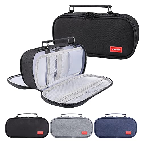 Estuche Escolar de Gran Capacidad, Estuche de Lápices con 3 Compartimentos, Bolsa de Lápiz Portable Estuche Organizador Portalapices con Cremallera Doble, para Hombre Mujer Adolescentes Adultos(Negro)