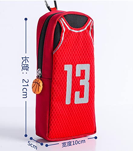 Estuches De Lapices Baloncesto Ropa Deportiva Estilo Cremallera Lona Estudiante Estuche De Lápices De Gran Capacidad Bolsa De Papelería Amarillo