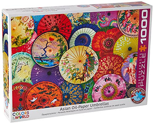 EuroGraphics- Asian Oil Paper Umbrellas 1000-Piece Puzzle Rompecabezas de 1000 Piezas. (6000-5317)