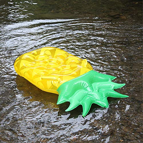 EVFIT Hamaca de Agua Inflable Gigante piña Piscina del Anillo del Flotador Plataforma de baño for el Verano de Fiesta en la Playa Salón Piscina Juguetes (Color : Yellow, Size : 90x45cm)