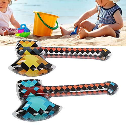 Evonecy Hacha Inflable, 2 Piezas Hacha Falsa de Color Brillante de Doble Cara para Niños Mayores de 3 Años para Piscina de Verano para Juegos Acuáticos