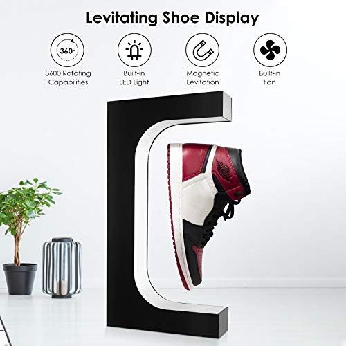 Exhibición de Zapatos Levitando,TTLIFE La Exhibición del Estante de la Zapatilla Flotante Giratoria de 360 Grados Tiene Espacios de Levitación de 500g 20 mm