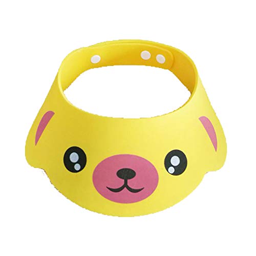 F Fityle Cute Baby Toddler Protection Shampoo Cap Baño Hair- Ducha Gorros de Seguridad - Amarillo