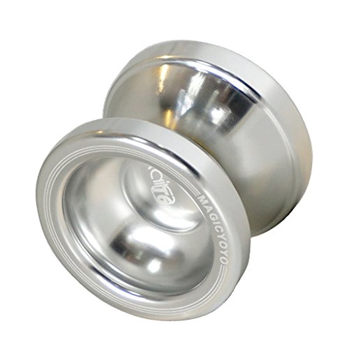 F Fityle Juguete Profesional Yoyo T5 Rodamientos de Bolas Royal Child Aleación de Aluminio - Plata T6